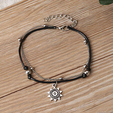 Multi Layer Vintage Boho Sun Anklet Bracelet